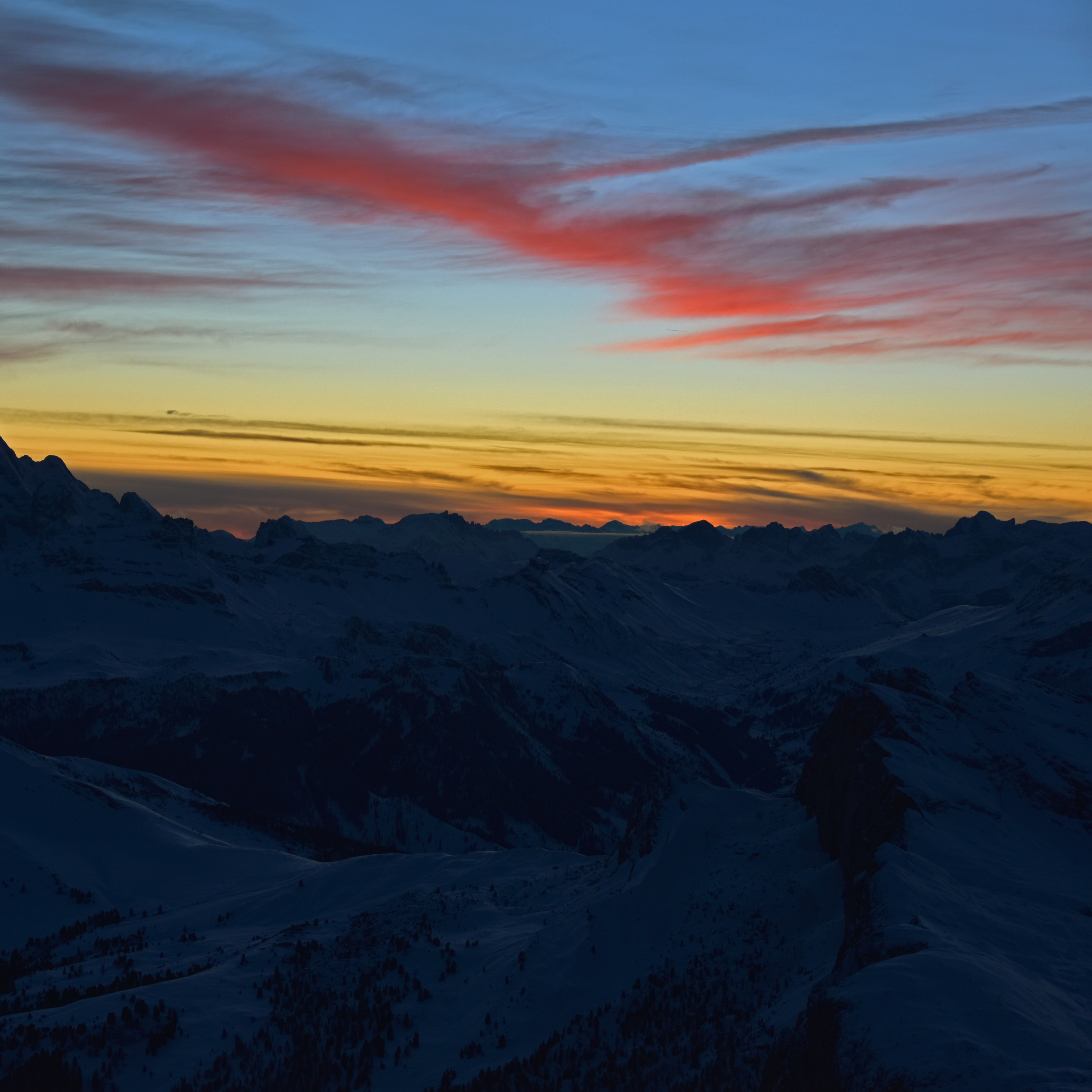 Cover of the track Baturla: sunset sky over a shadowed mountain ridge